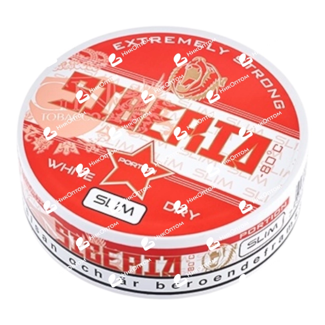 SIBERIA Red (Slim) - White Dry - 13g (original) — купить снюс оптом в НикОптом