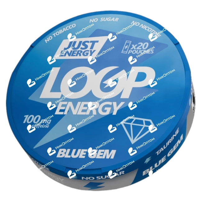 LooP - COFFEINE - BLUE GEM - Тропический Лед (100mg) — купить снюс оптом в НикОптом