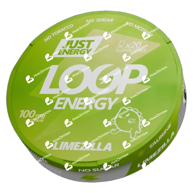 LooP - COFFEINE - LIMEZILLA - Лайм (100mg) — купить снюс оптом в НикОптом
