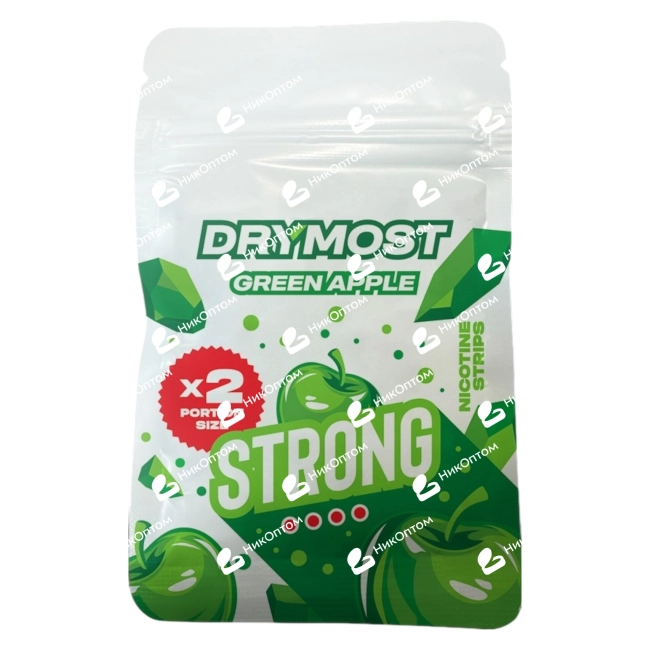 DRYMOST - STRONG - GREEN APPLE - Зеленое Яблоко — купить снюс оптом в НикОптом