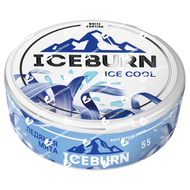 ICEBURN - ICE COOL - Ледяная Мята (55mg) — купить снюс оптом в НикОптом