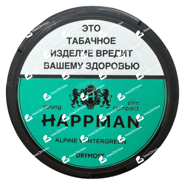HAPPMAN - SLIM - ALPINE WINTERGREEN (12gr) — купить снюс оптом в НикОптом