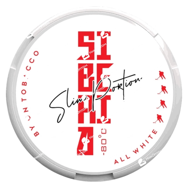 Бестабачный - SIBERIA - SLIM - 33mg - 20gr - ALL WHITE (original) — купить снюс оптом в НикОптом